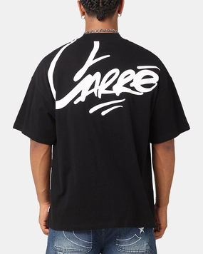 Casual Wearable Simple and Comfortable Carre Graffiti T-Shirt Black