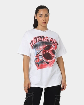 Rodman Brand Planet Dunk T-Shirt White Garment Dyed Finish Layered Sleeve Construction