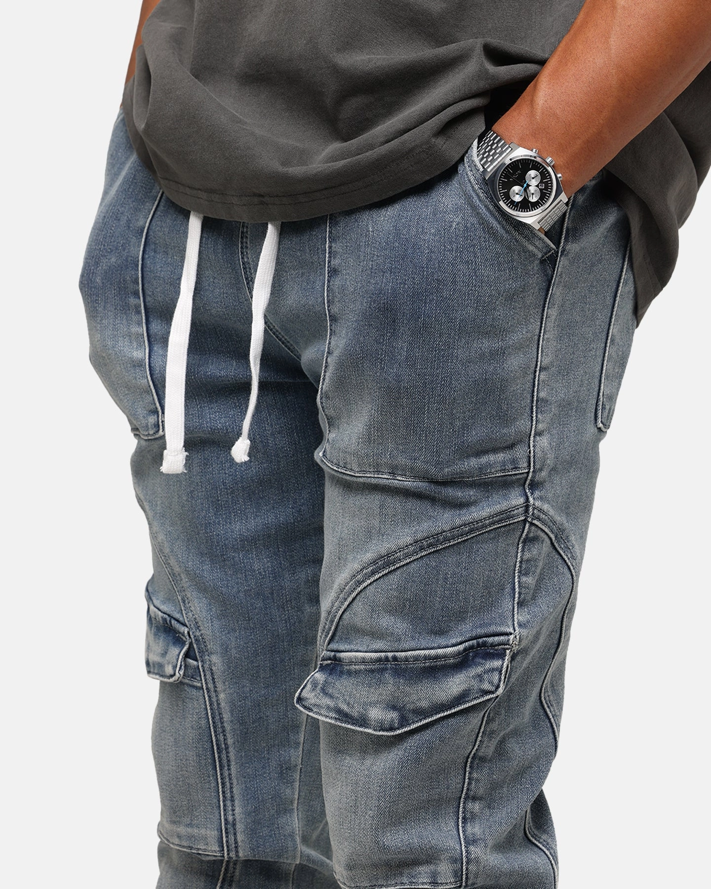 Boho chic Saint Morta Aera Denim Joggers Dirty Denim