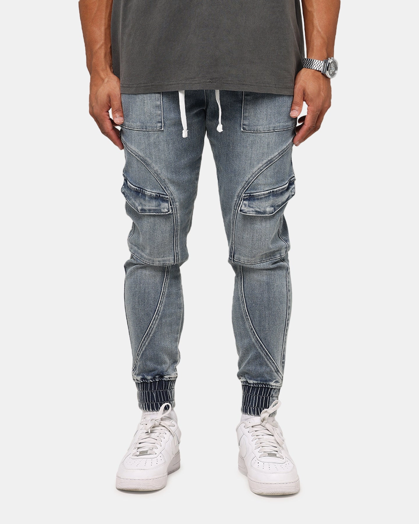 Saint Morta Aera Denim Joggers Dirty Denim Casual Design Quick drying material