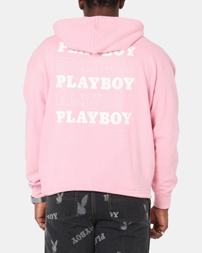 Tagless Comfort Neckline Compression Zones Playboy Stack Washed Hoodie Washed Pink