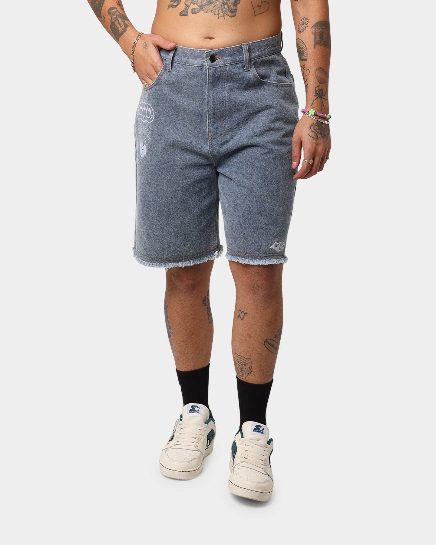 Loiter Freedom Skate Denim Shorts Blue men's clothing Easy Breezy