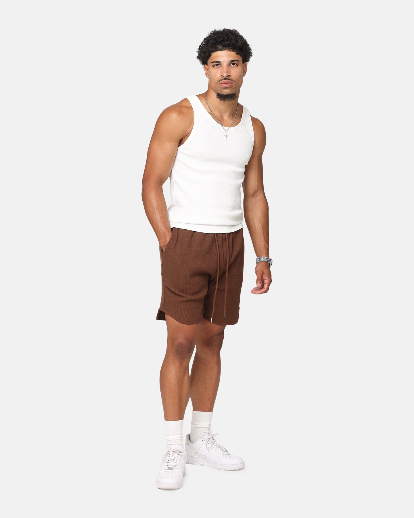 Saint Morta Waffle Shorts Brown surfing gear compression support