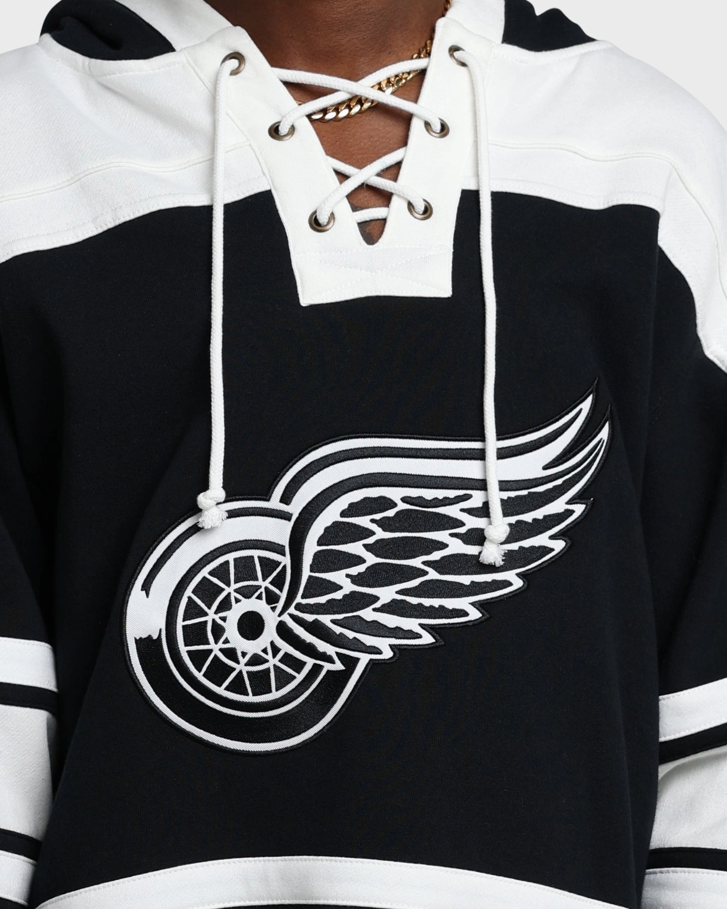 47 Brand Detroit Red Wings Superior Lacer Hoodie Jet Black college Earrings
