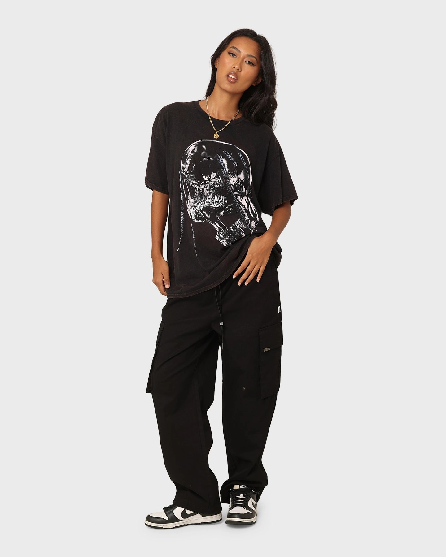 Relaxed fit style Goat Crew Utopia Vintage T-Shirt Washed Black