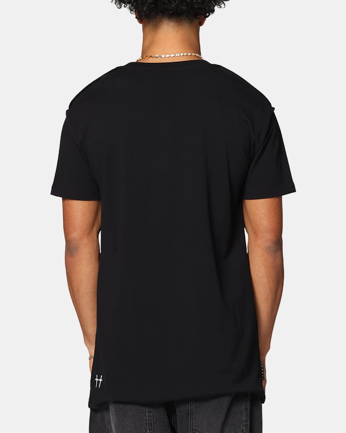 Casual Chic Saint Morta Rhinestone T-Shirt Black