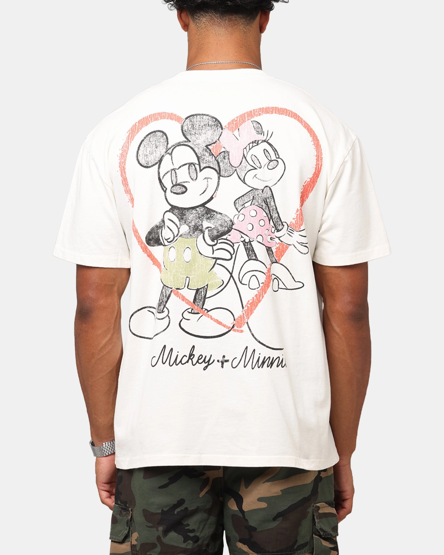 Recycled Polyester Comfort and style Goat Crew Disney??s Mickey Mouse & Minnie Mouse Heavyweight T-Shirt Off White