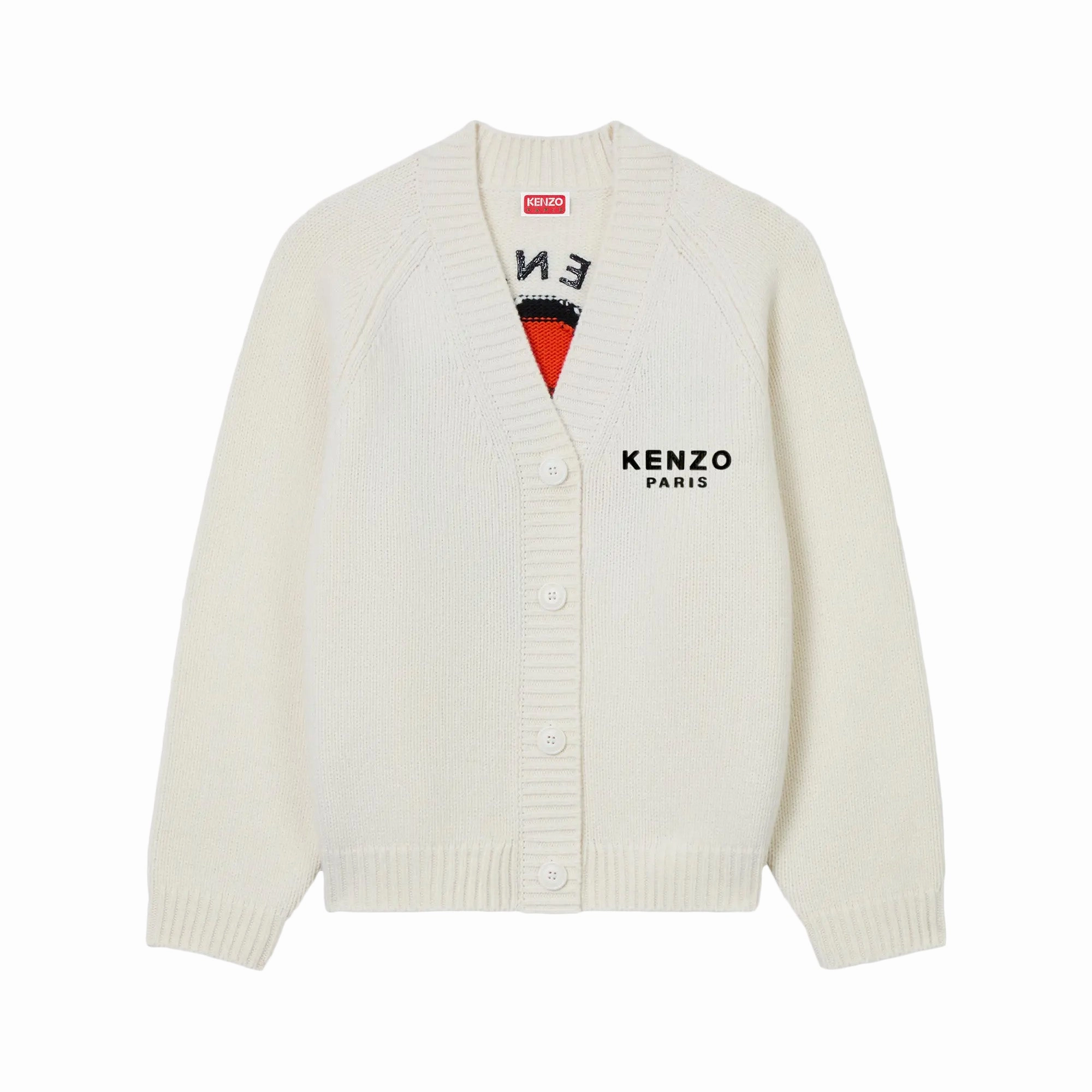 Timeless Bold Kenzo Pop Cardigan 'Off White'