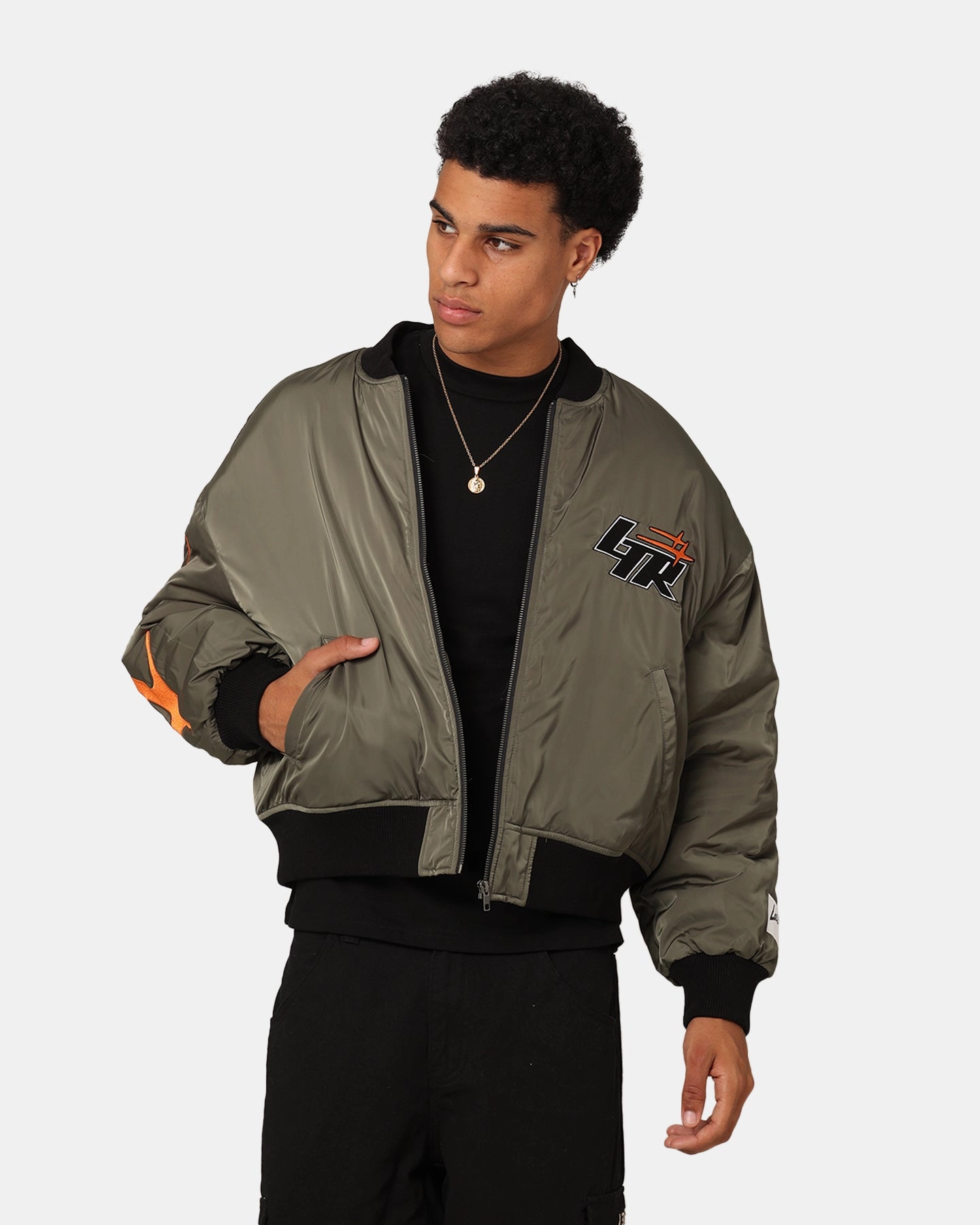 Winter Gear Travel Ease Loiter Shadow Cropped Bomber Jacket Khaki