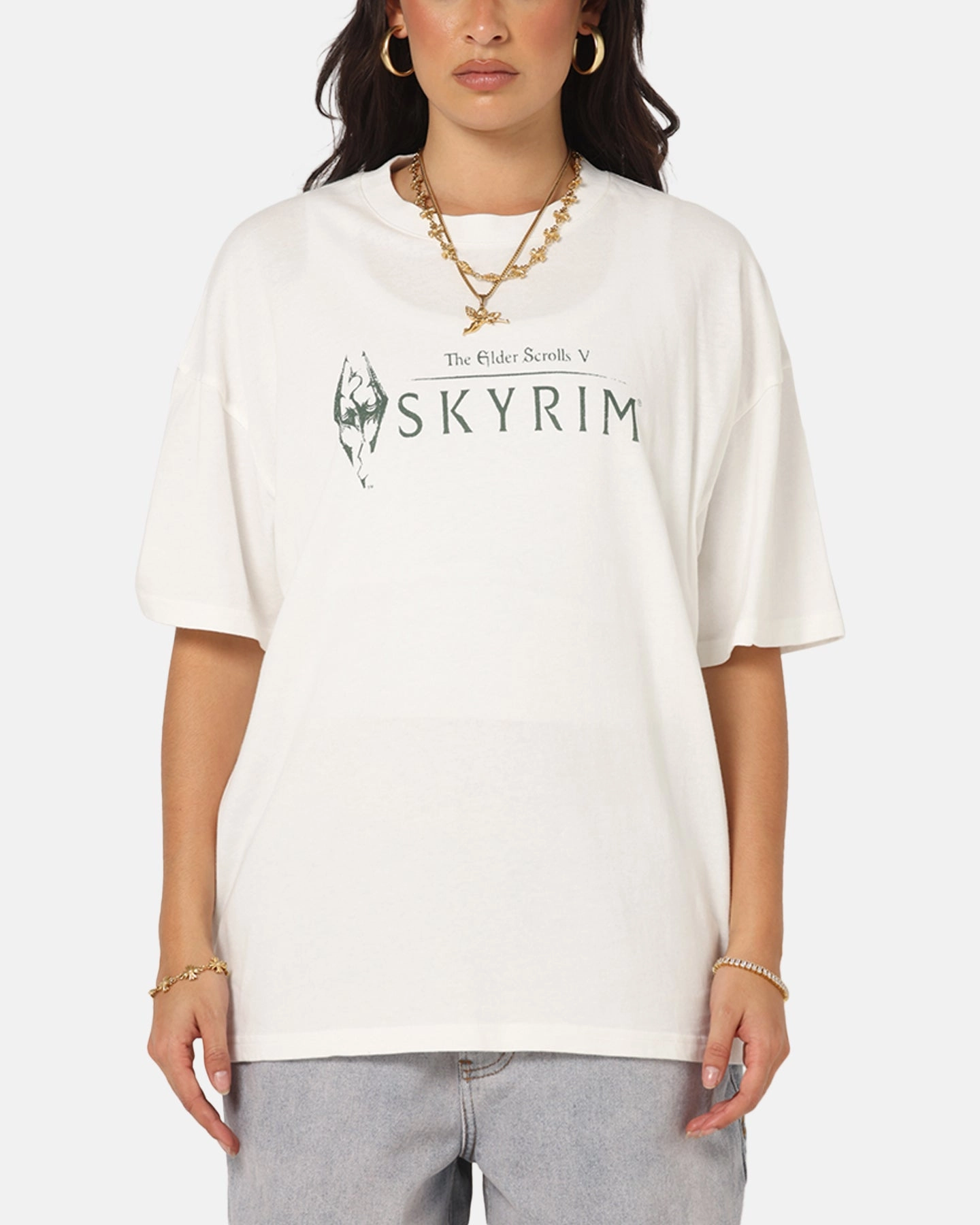 harmonious MoistureControlFibers 73 Studio X The Elder Scrolls V: Skyrim Vintage T-Shirt Off White