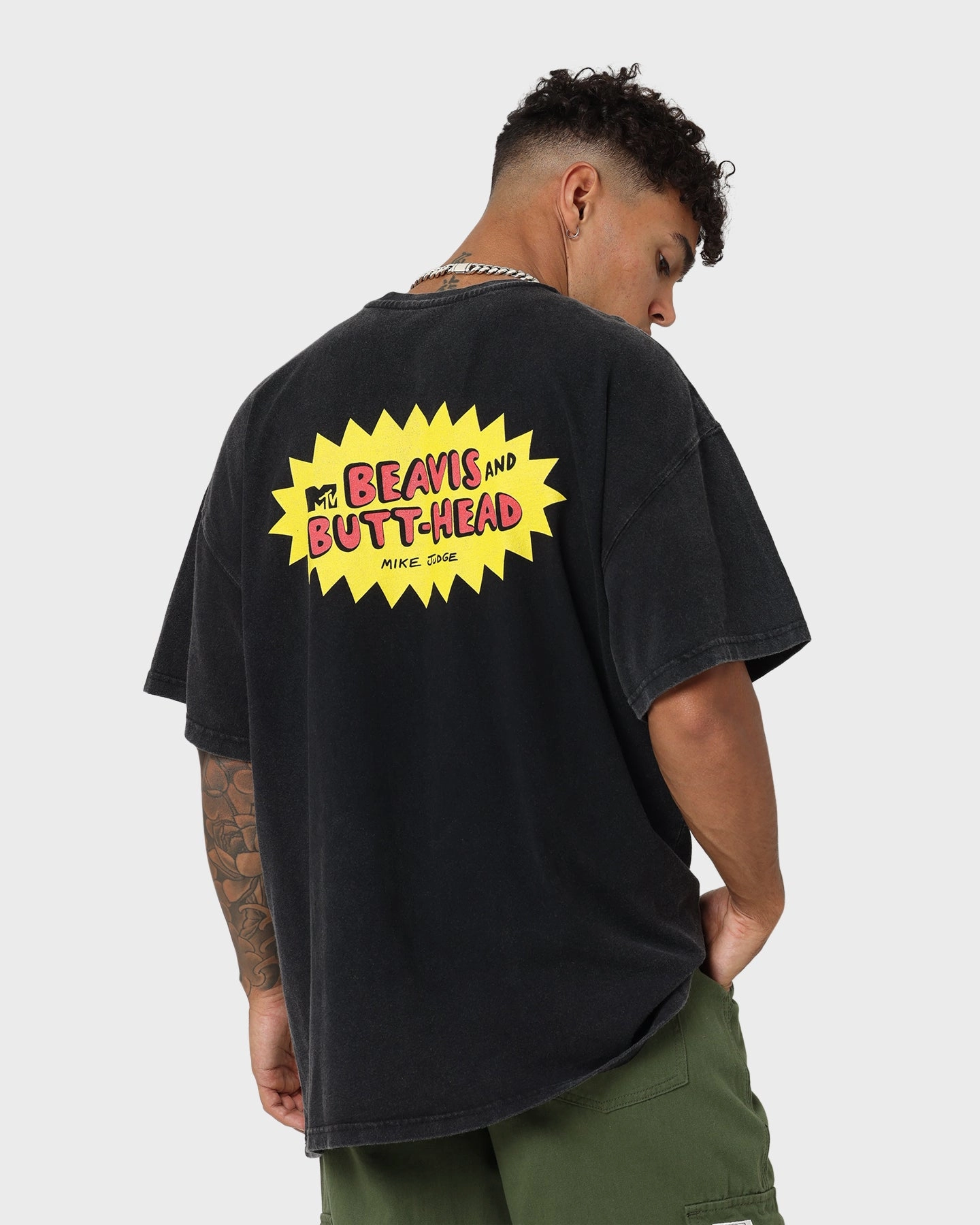 Cozy And Warm Casual Comfort Fit American Thrift American Thrift X Beavis & Butthead Rock T-Shirt Vintage Black