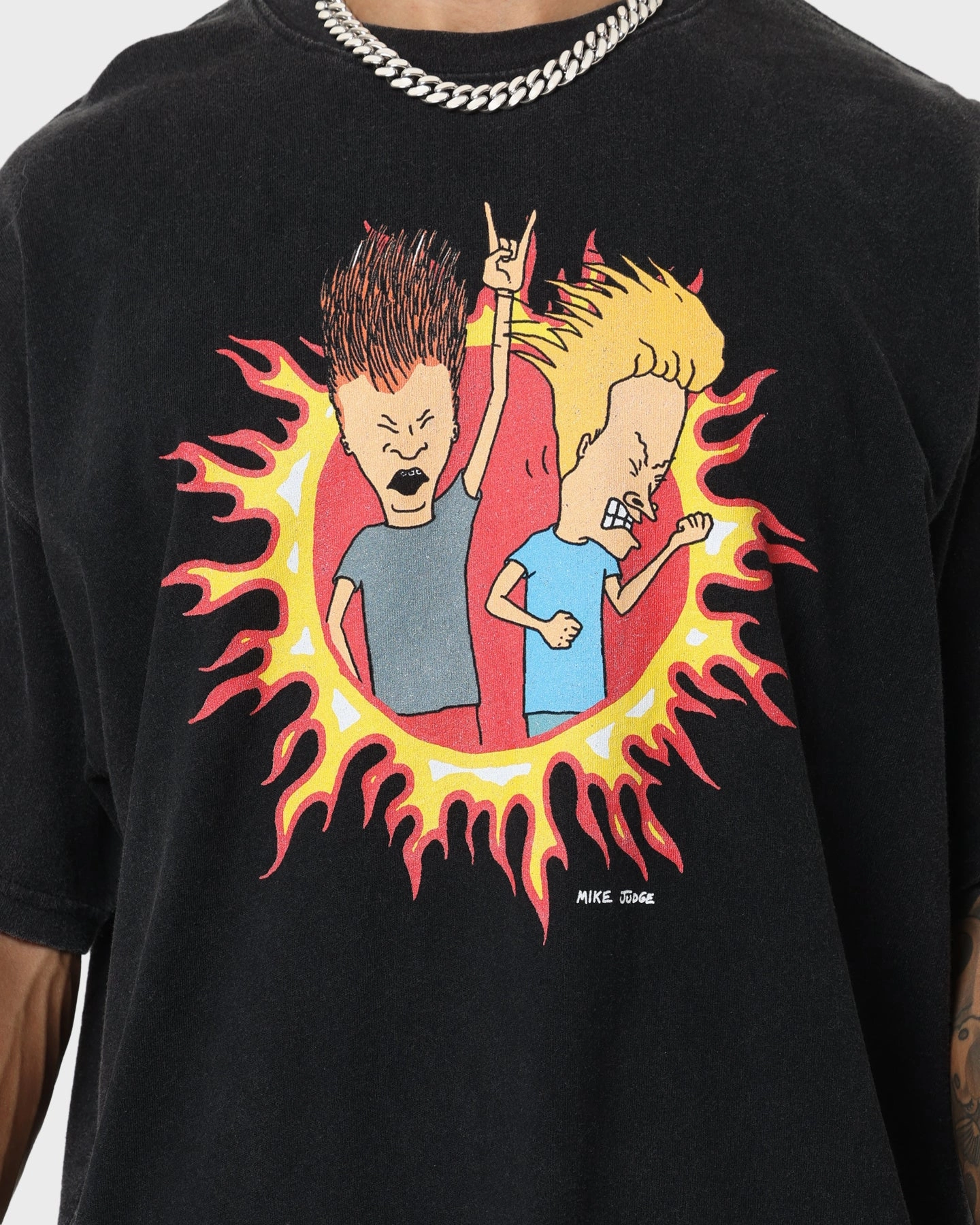 American Thrift American Thrift X Beavis & Butthead Rock T-Shirt Vintage Black Comfy Casual Wear Summer cool