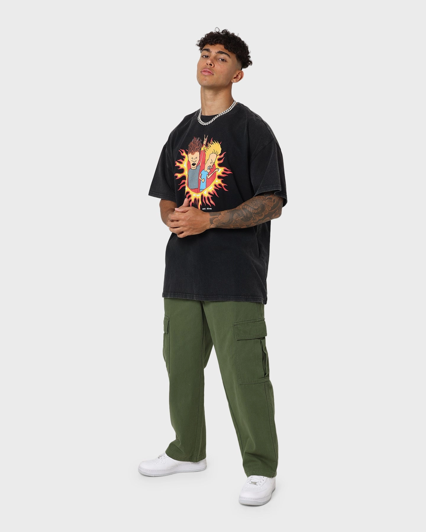 American Thrift American Thrift X Beavis & Butthead Rock T-Shirt Vintage Black Cool Layering Chic Style Trend
