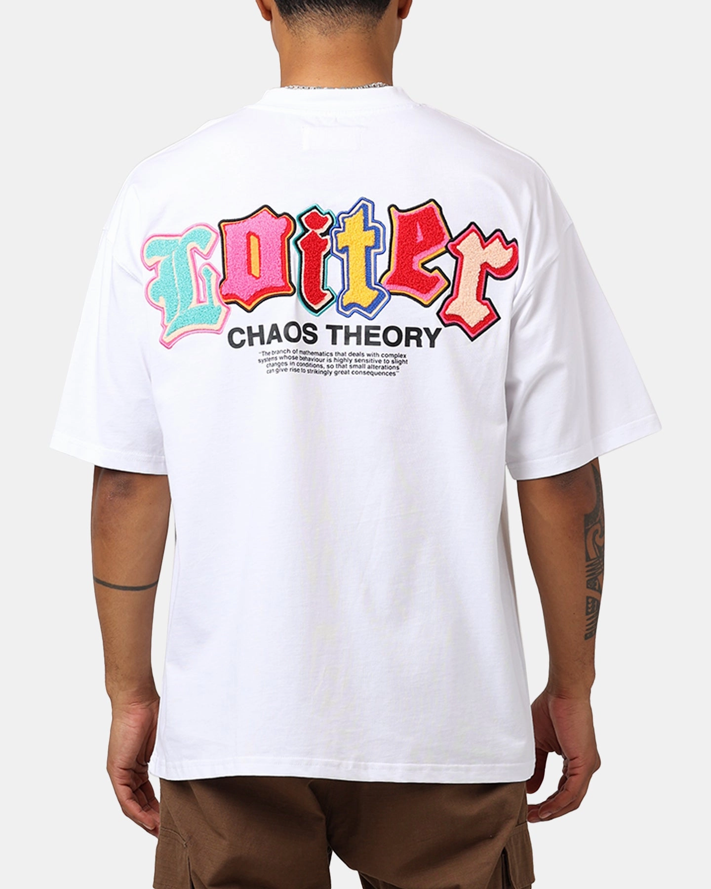 Comfy Wear Round neck simplicity Loiter Chaos Theory T-Shirt White