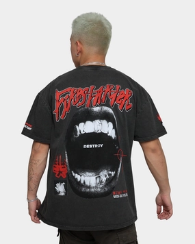 Fit For All Loiter Firestarter Ultra Premium Vintage T-Shirt Black Wash