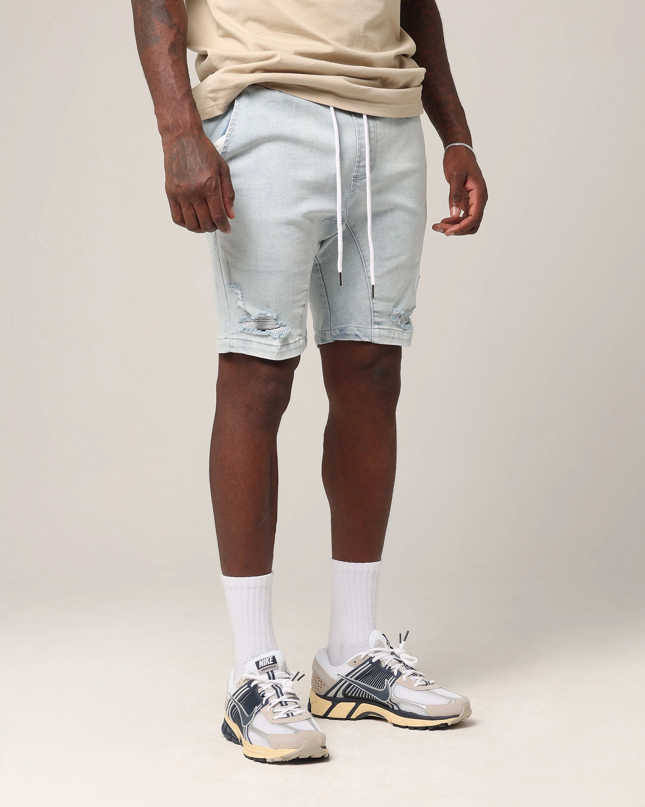 Saint Morta Annex Denim Shorts Light Blue Mother's Day gift