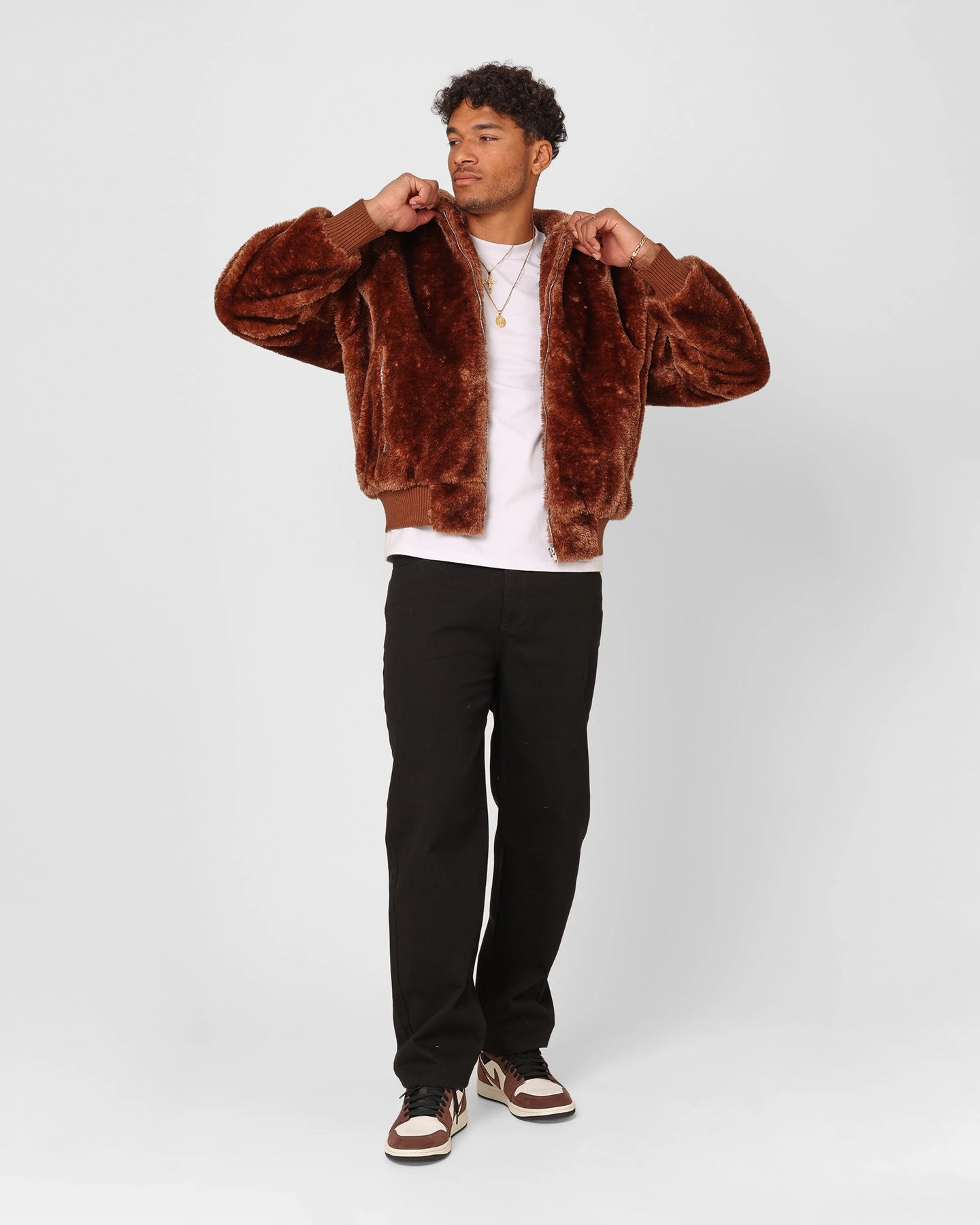 XXIII Baller Fur Jacket Brown Street Function Mirror