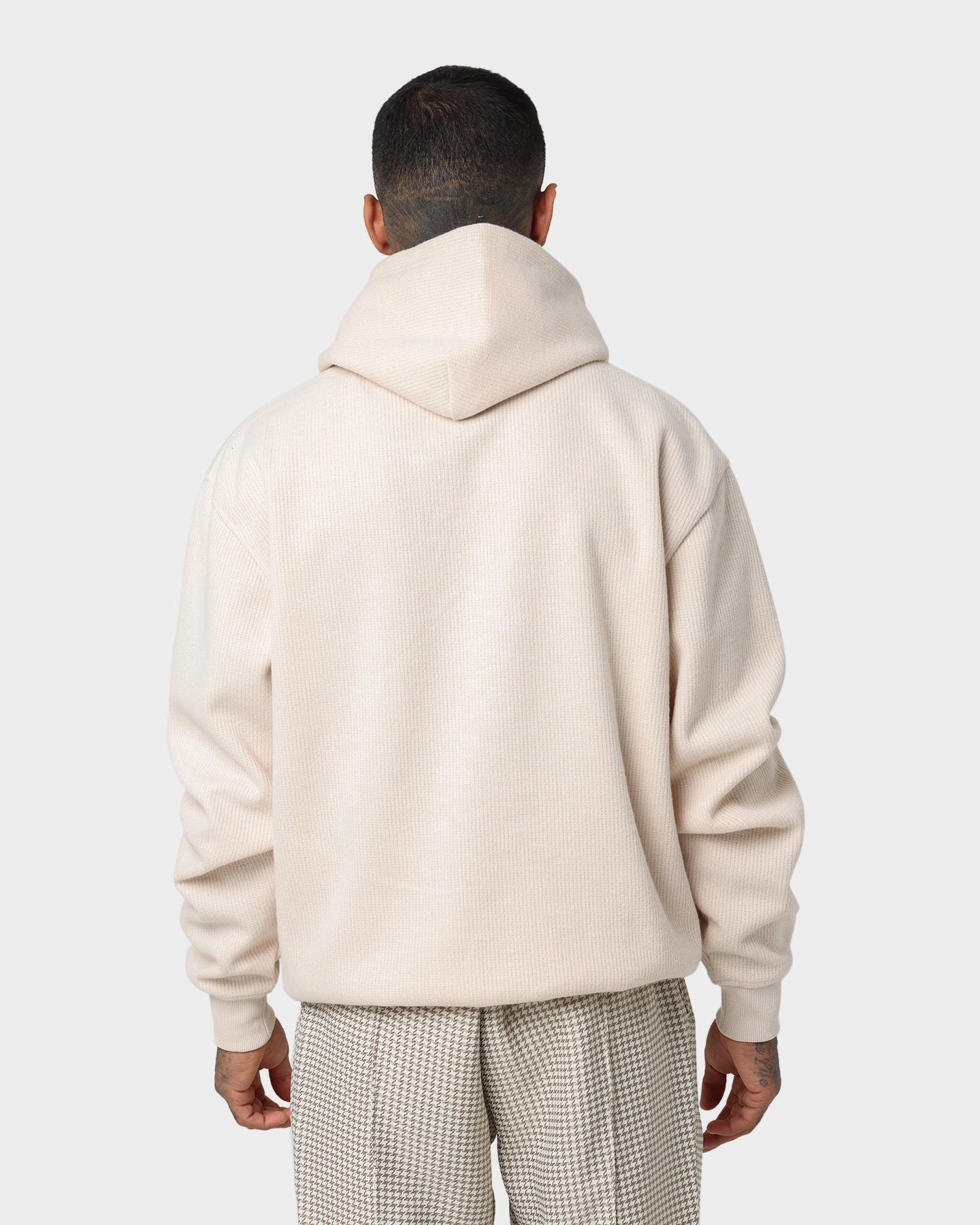 Honor The Gift Howard Knit Hoodie Cream Stain Resistant