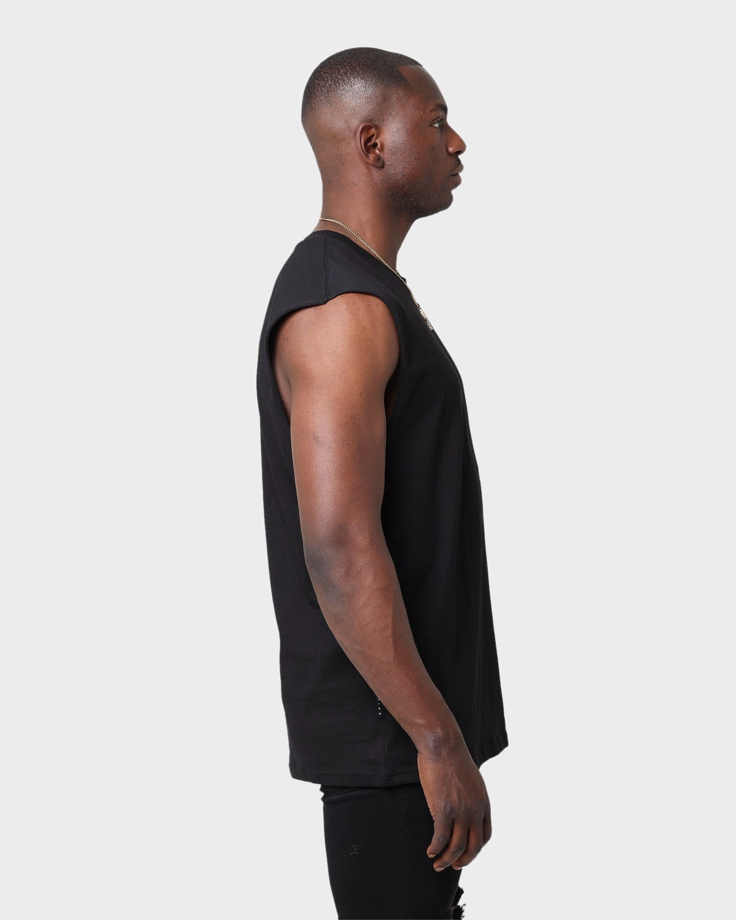 Collared Saint Morta Annex Premier Oversized Muscle T-Shirt Black/Black