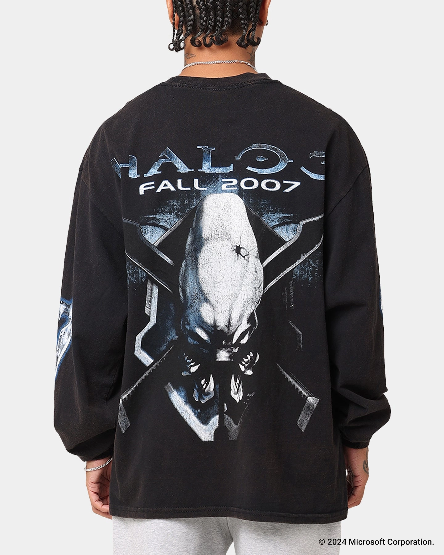 Daily Casual Goat Crew X Halo Halo Legendary Long Sleeve T-Shirt Black