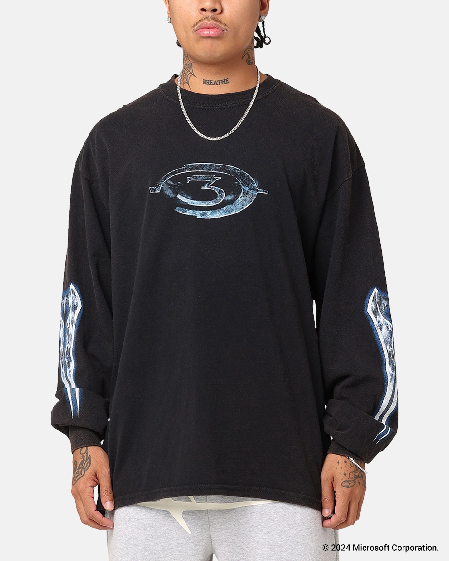 Comfort First Classic Style Goat Crew X Halo Halo Legendary Long Sleeve T-Shirt Black