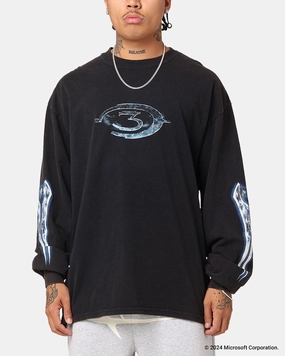 Comfort First Classic Style Goat Crew X Halo Halo Legendary Long Sleeve T-Shirt Black
