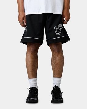 delivery work water sports clothing Mitchell & Ness Miami Heat 2011 Swingman Shorts Black/White