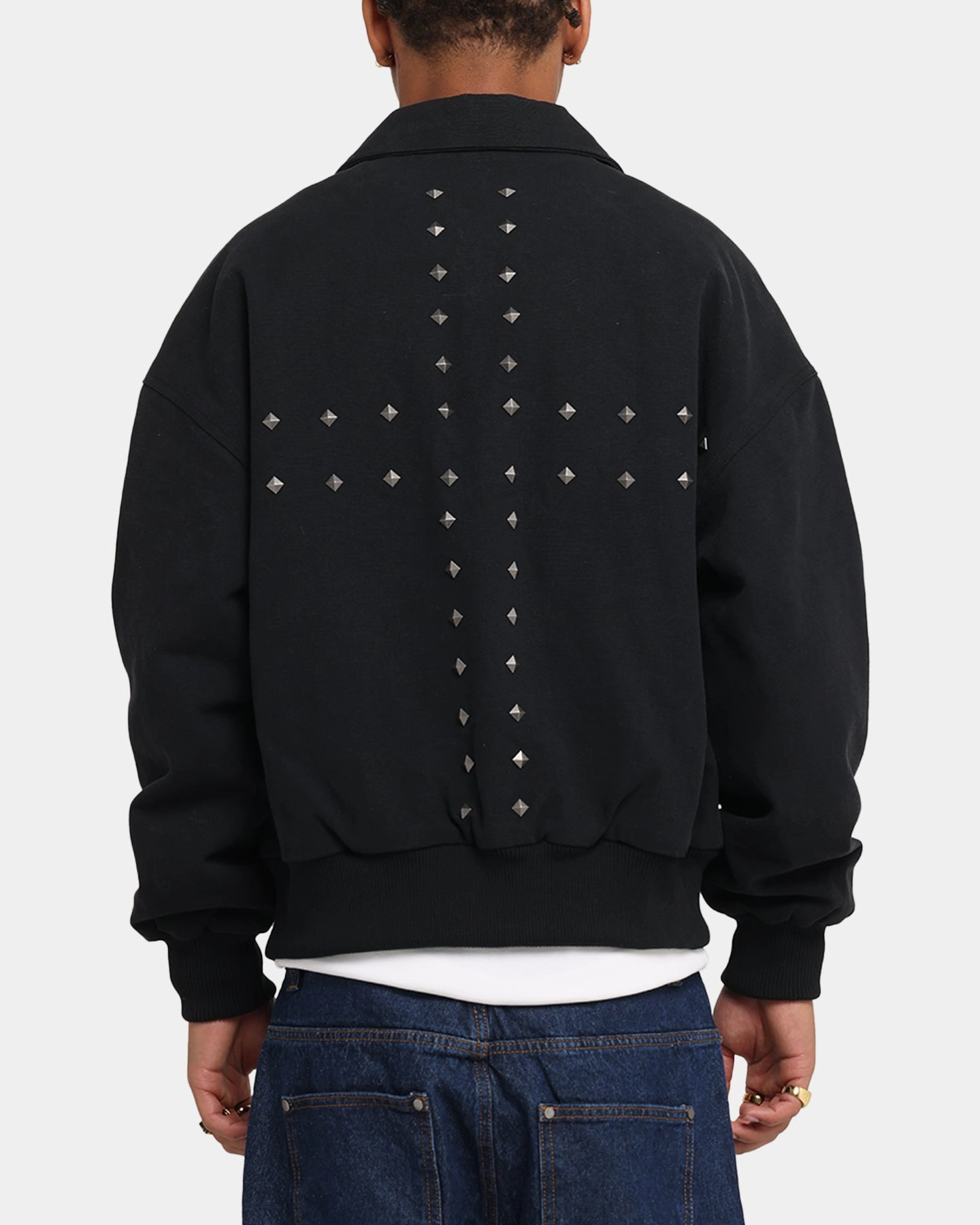 Ventilation Grommets Aid Loiter Chopper Work Jacket Washed Black