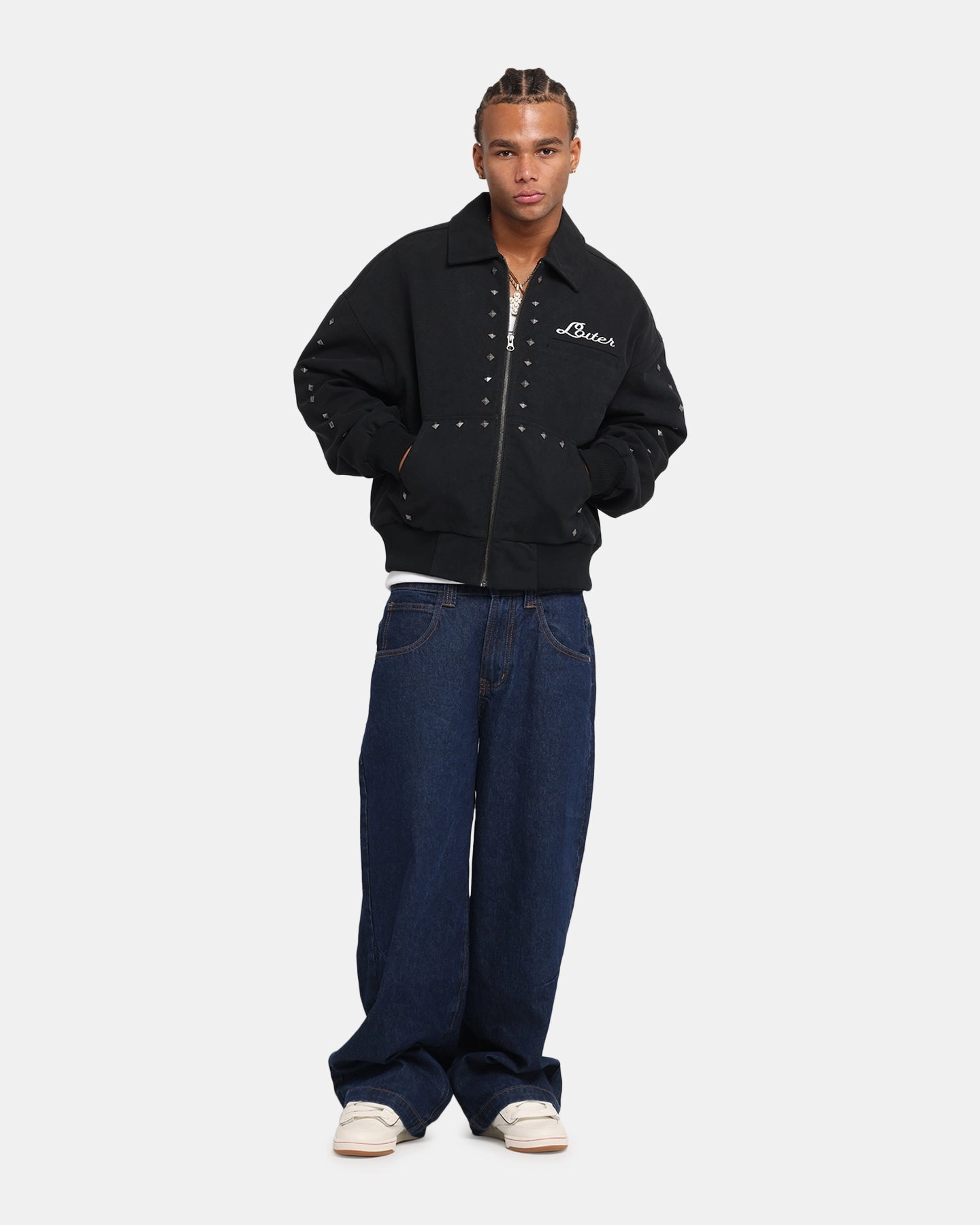 Loiter Chopper Work Jacket Washed Black Liability moonlight