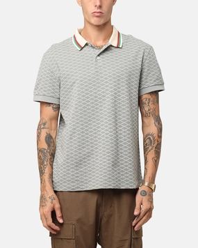XXIII Printed Polo Shirt Olive Colorfast Construction Layering Essential