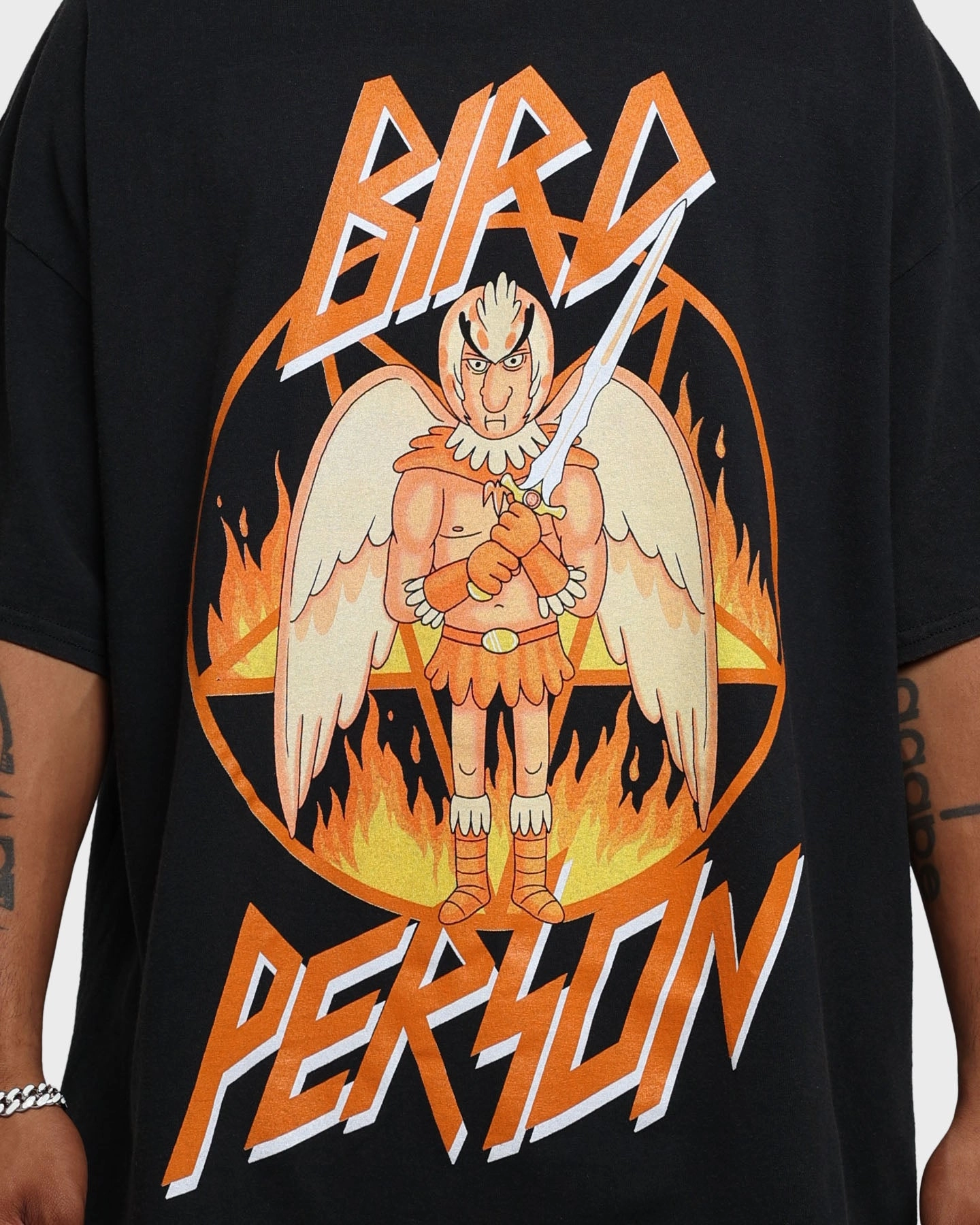 Goat Crew X Rick And Morty Bird Person Vintage T-Shirt Black Wash Customer Favorite