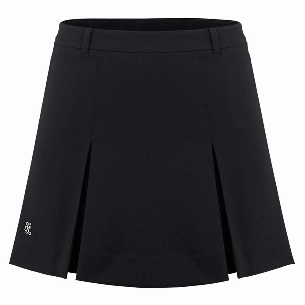 Fairliar Signature Wide Pleats Golf Skirt Black - FW23 Women Limited Edition Slip Resistant Waist