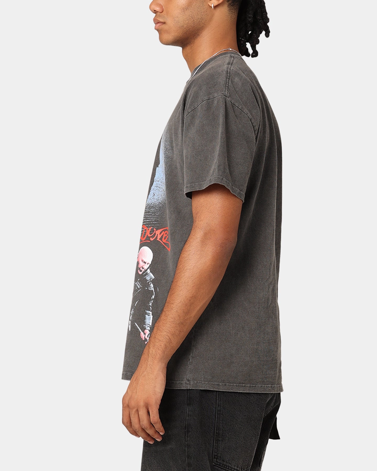 Casual and Soft Easy Wear Style Goat Crew X Dune Tyranny Heavyweight T-Shirt Black Wash