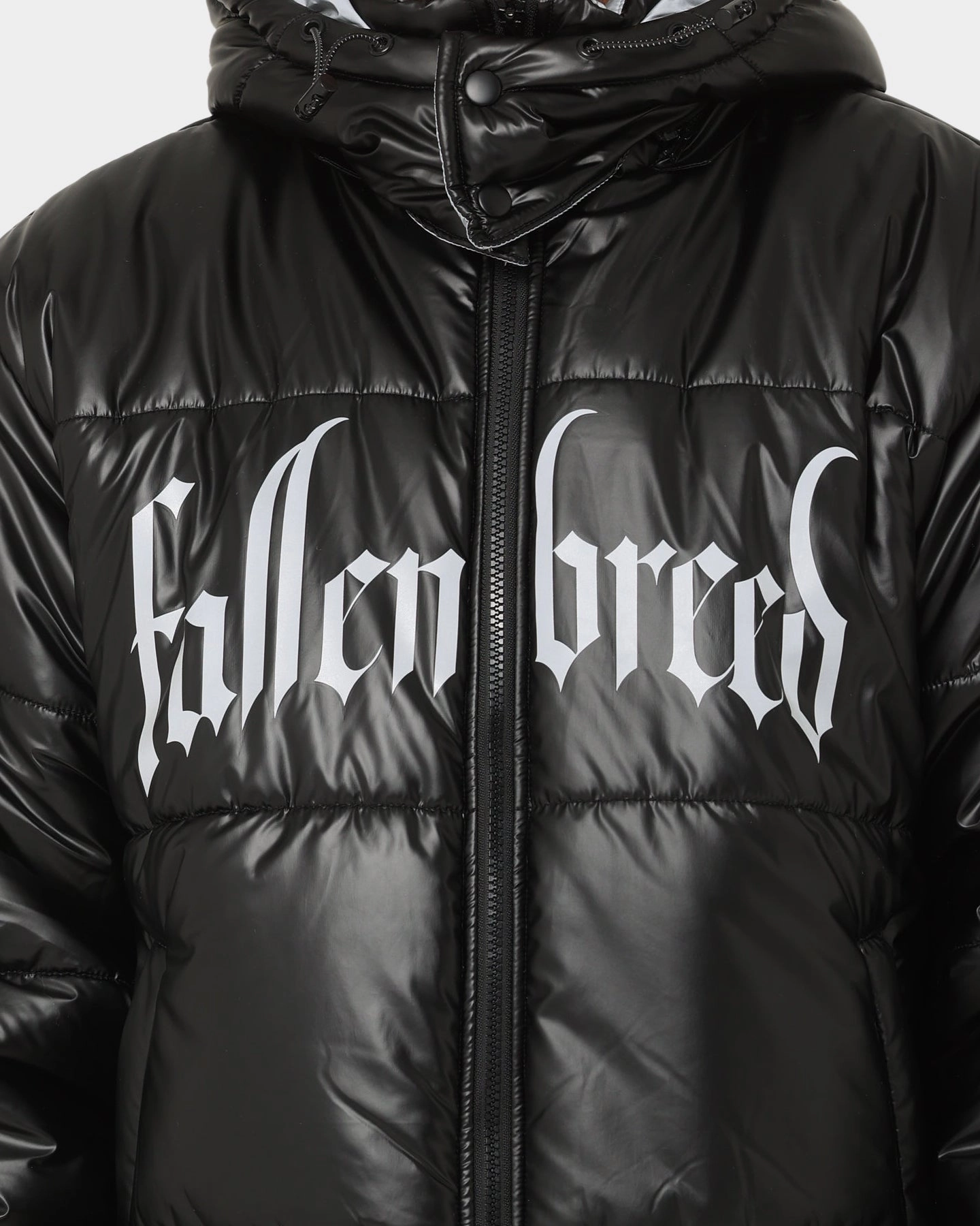 Effortless Wear Fallen Breed Logo Puffer Jacket Black