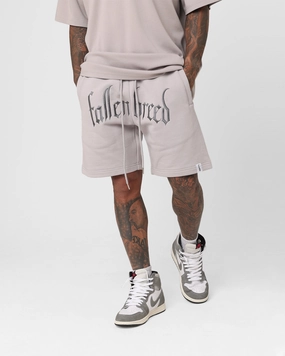 Quick Absorption Dynamic Tension Control Fallen Breed Logo Sweat Shorts Light Grey
