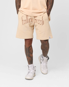 Fallen Breed Logo Sweat Shorts Nude Lounge Fit