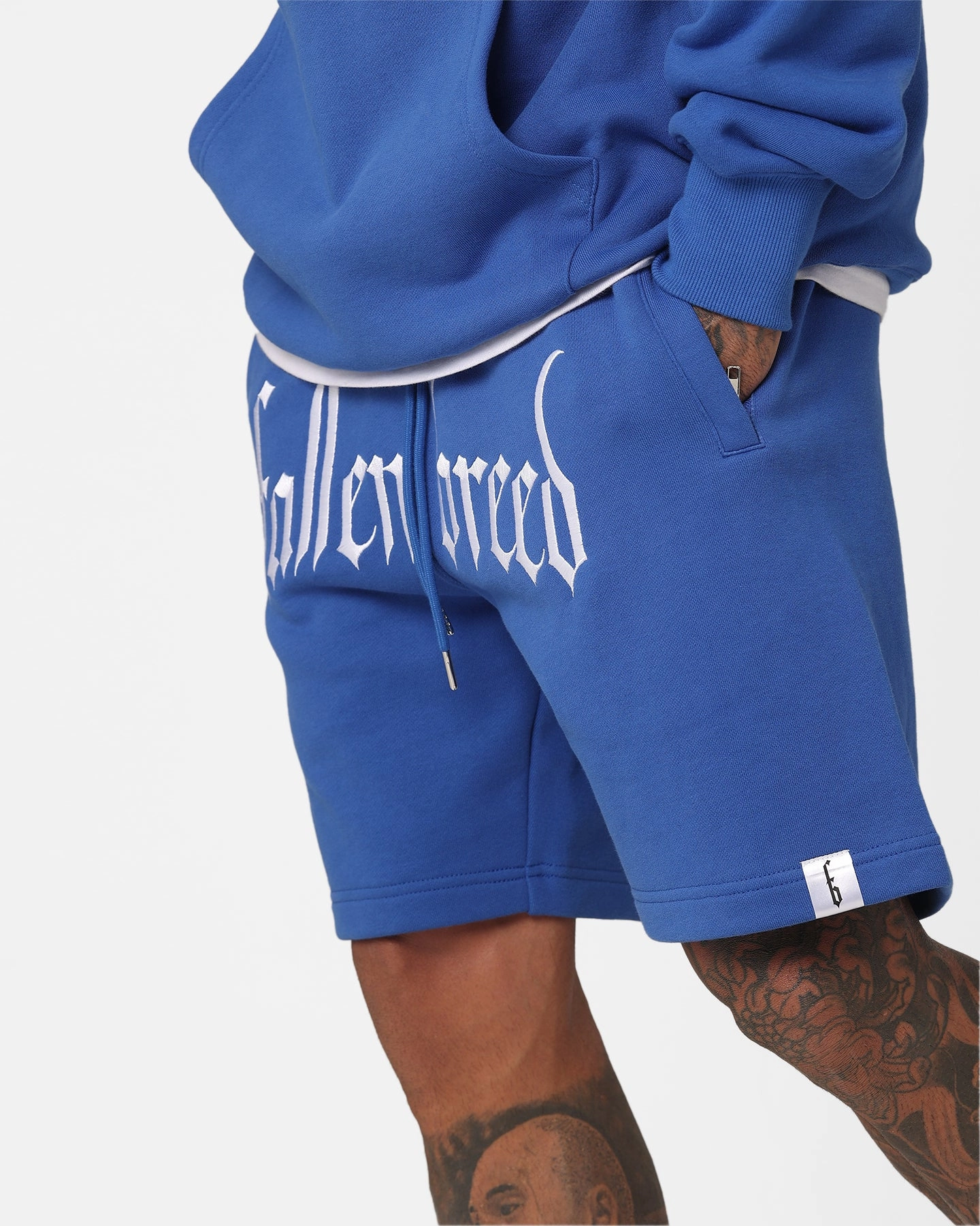 Fallen Breed Logo Sweat Shorts Sapphire Blue Versatile Shorts