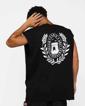 Sleek Design Carre Wreath Muscle T-Shirt Black