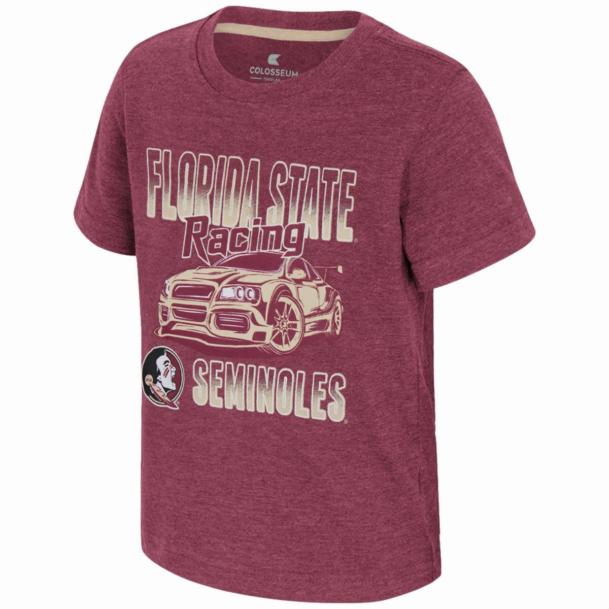 Colosseum Toddler Florida State Seminoles Racing Design Short Sleeve T-shirt - Garnet Cozy Layers