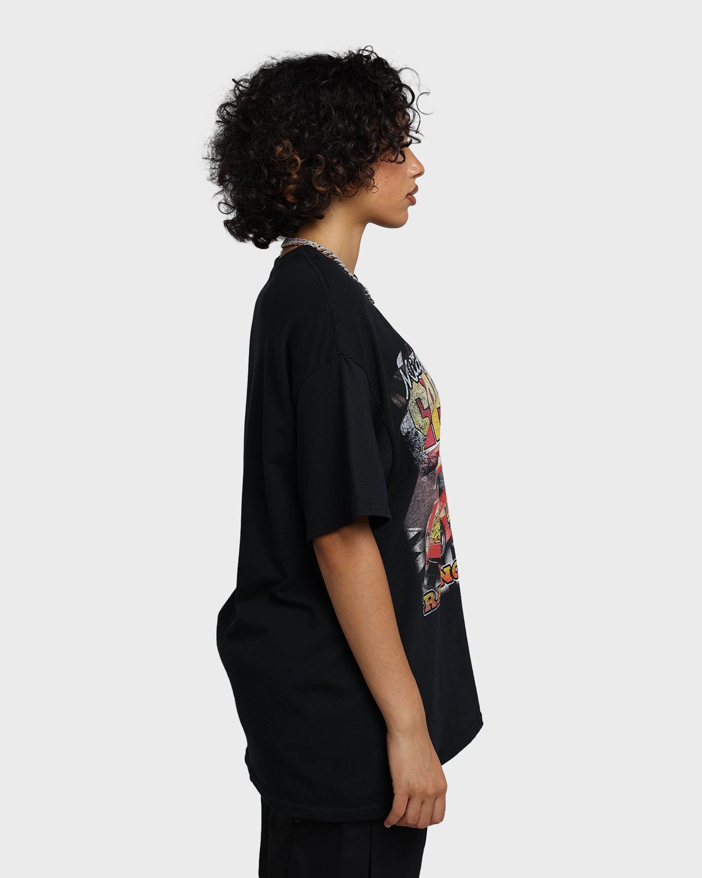 Tight Fit Goat Crew Speed Strip Vintage T-Shirt Black