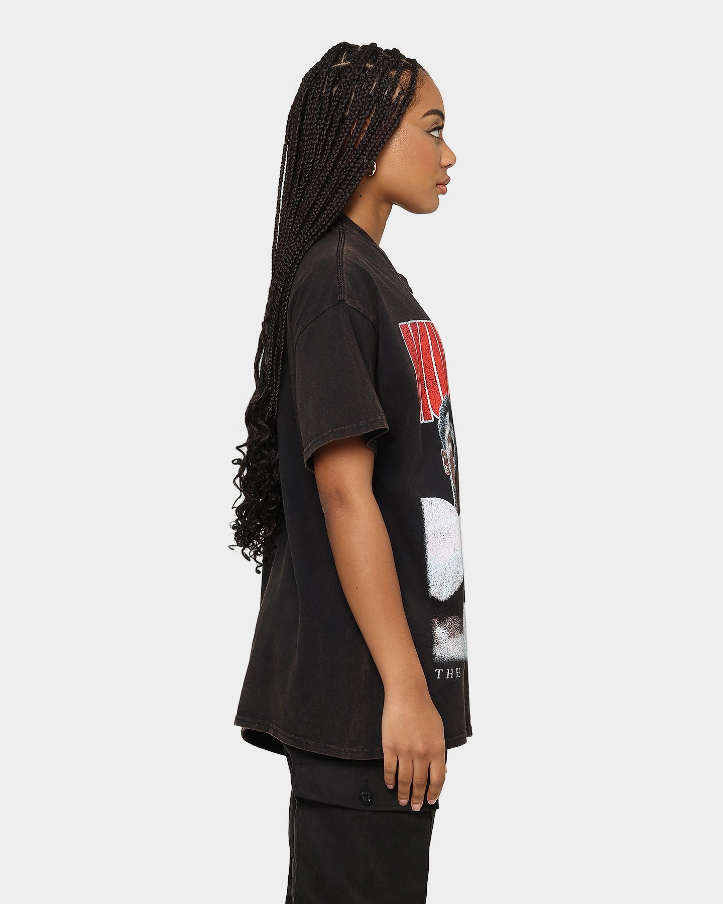 Goat Crew X Muhammad Ali Ringer Vintage T-Shirt Black Wash Comfortable texture Casual Elegance