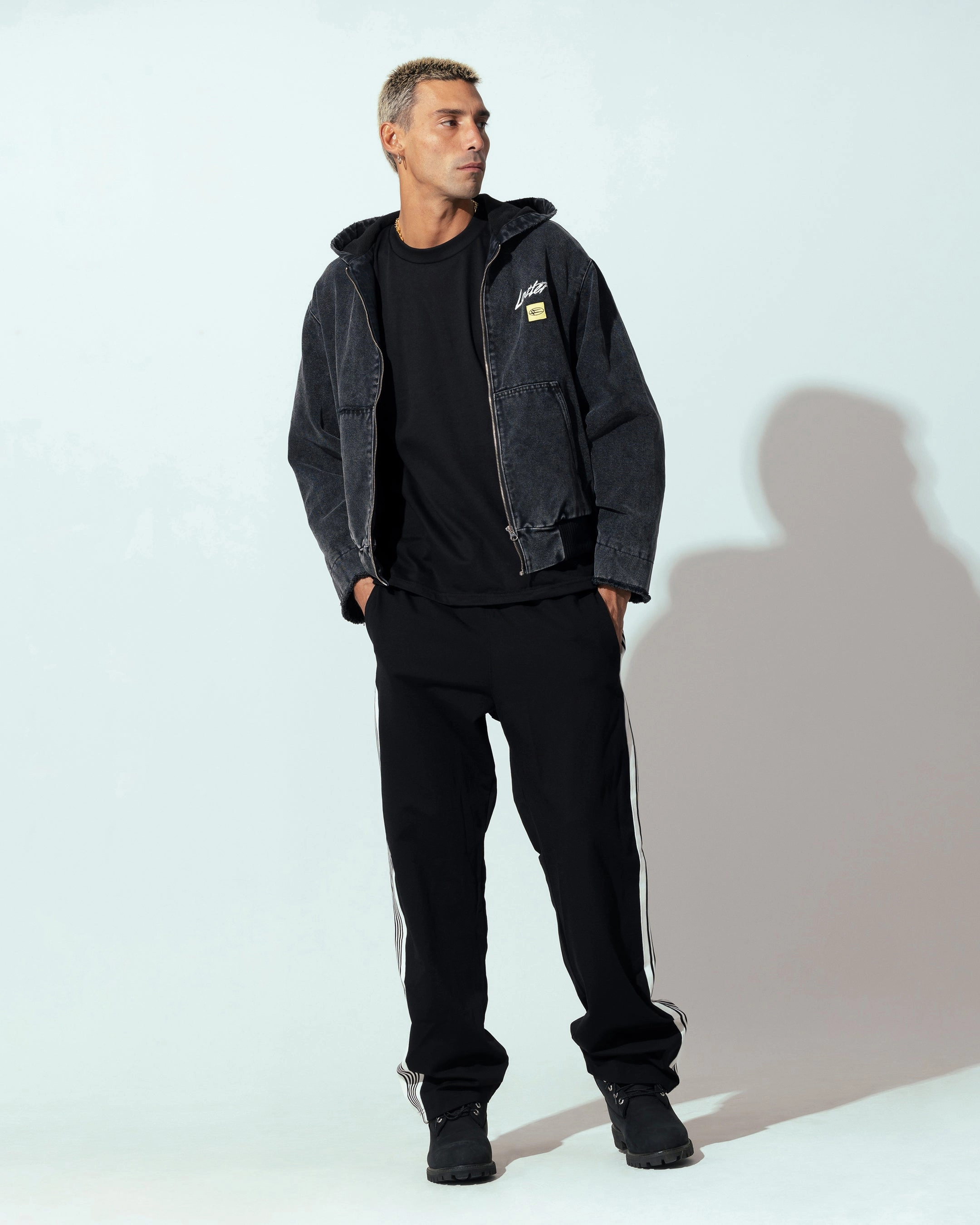 Indoor Use Loiter Workwear Zip Jacket Vintage Black