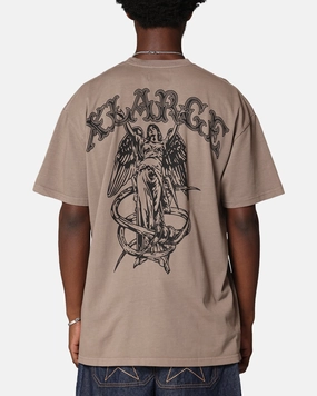 Embroidered Details Wide Neck Opening X-Large Angel T-Shirt Pigment Atmosphere