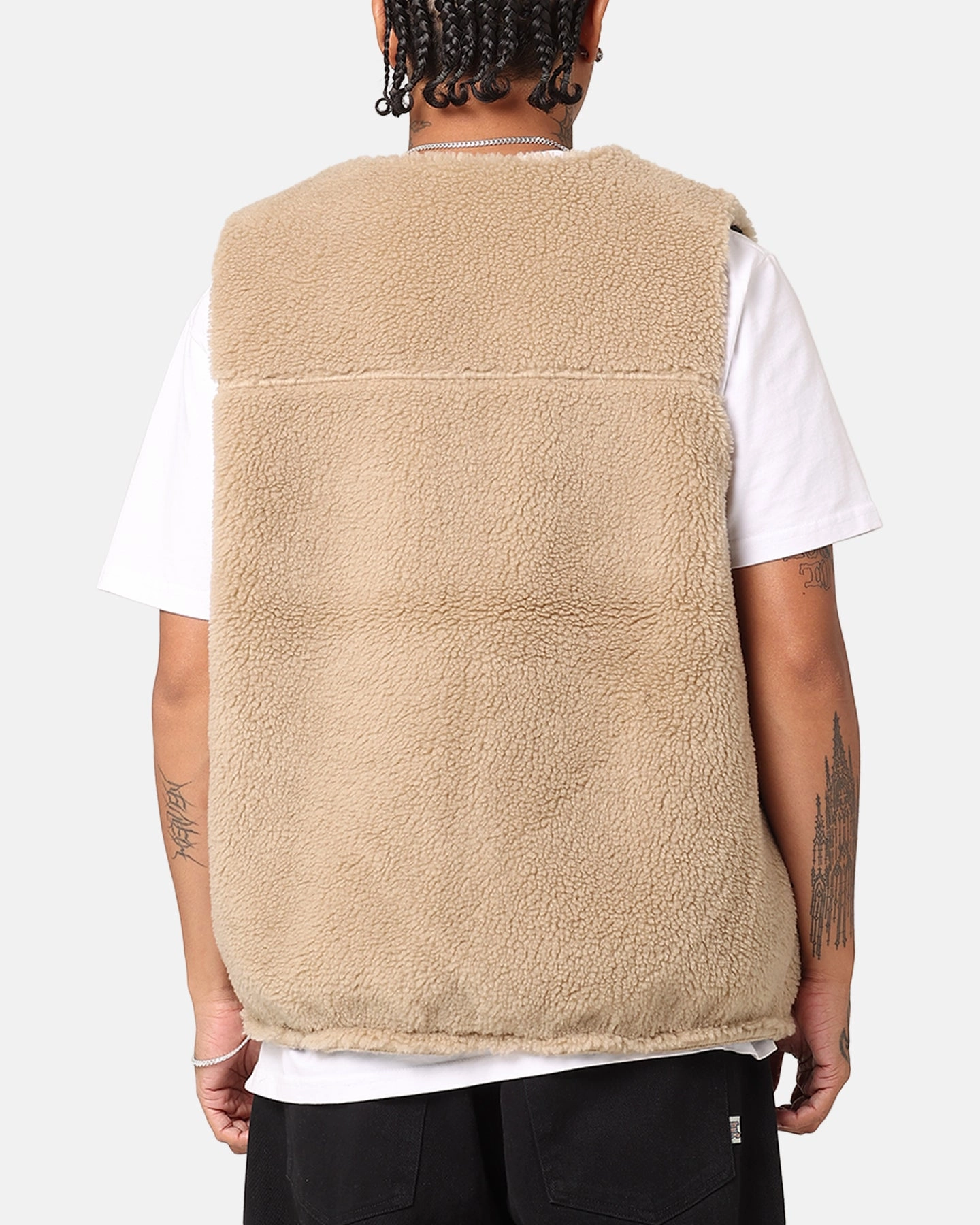 Nike Sportswear Sherpa Reversible Vest Khaki/Black Heat Reflective Tech
