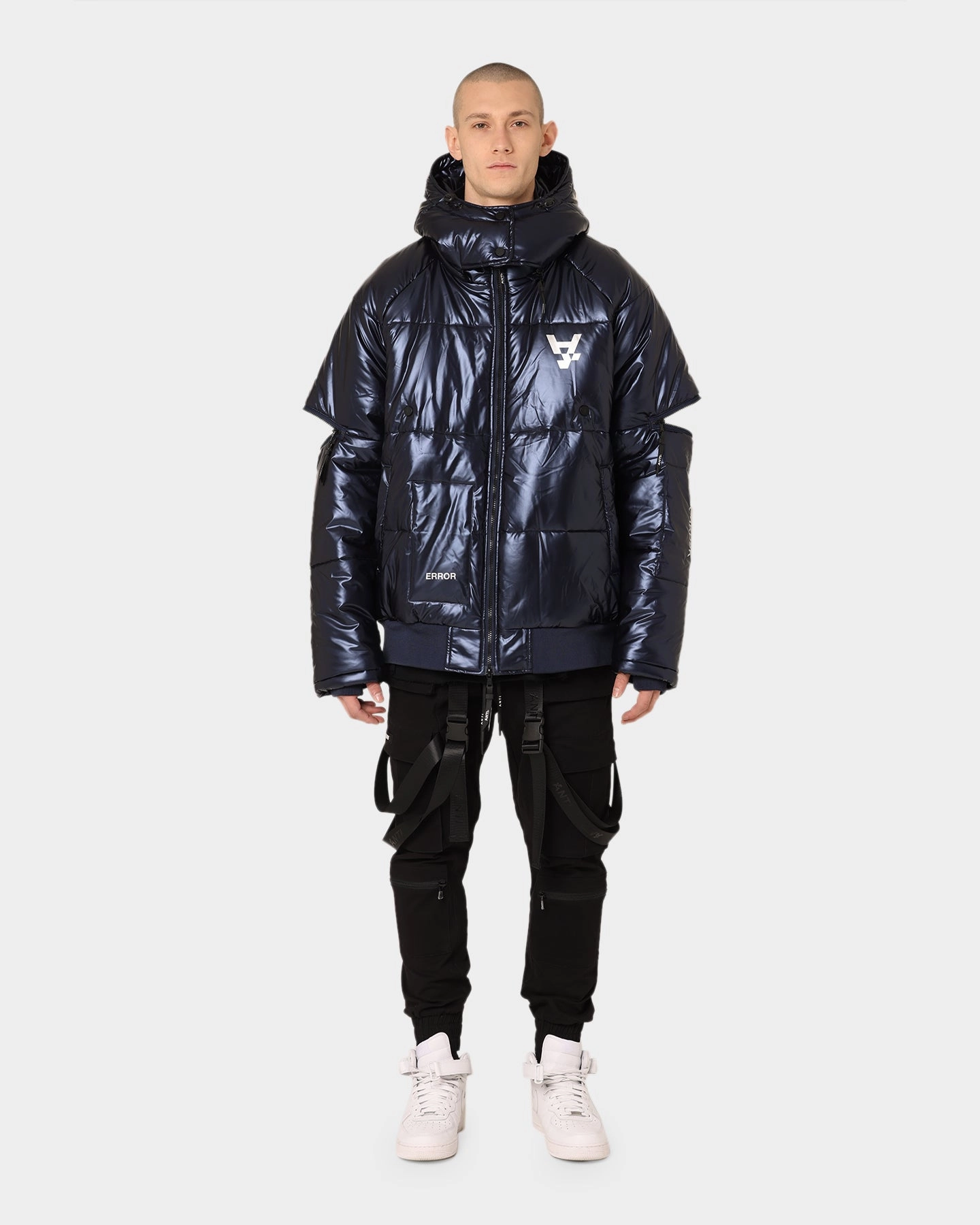 Double layer fabric The Anti Order Anti Joy Technical Puffer Jacket Dark Navy