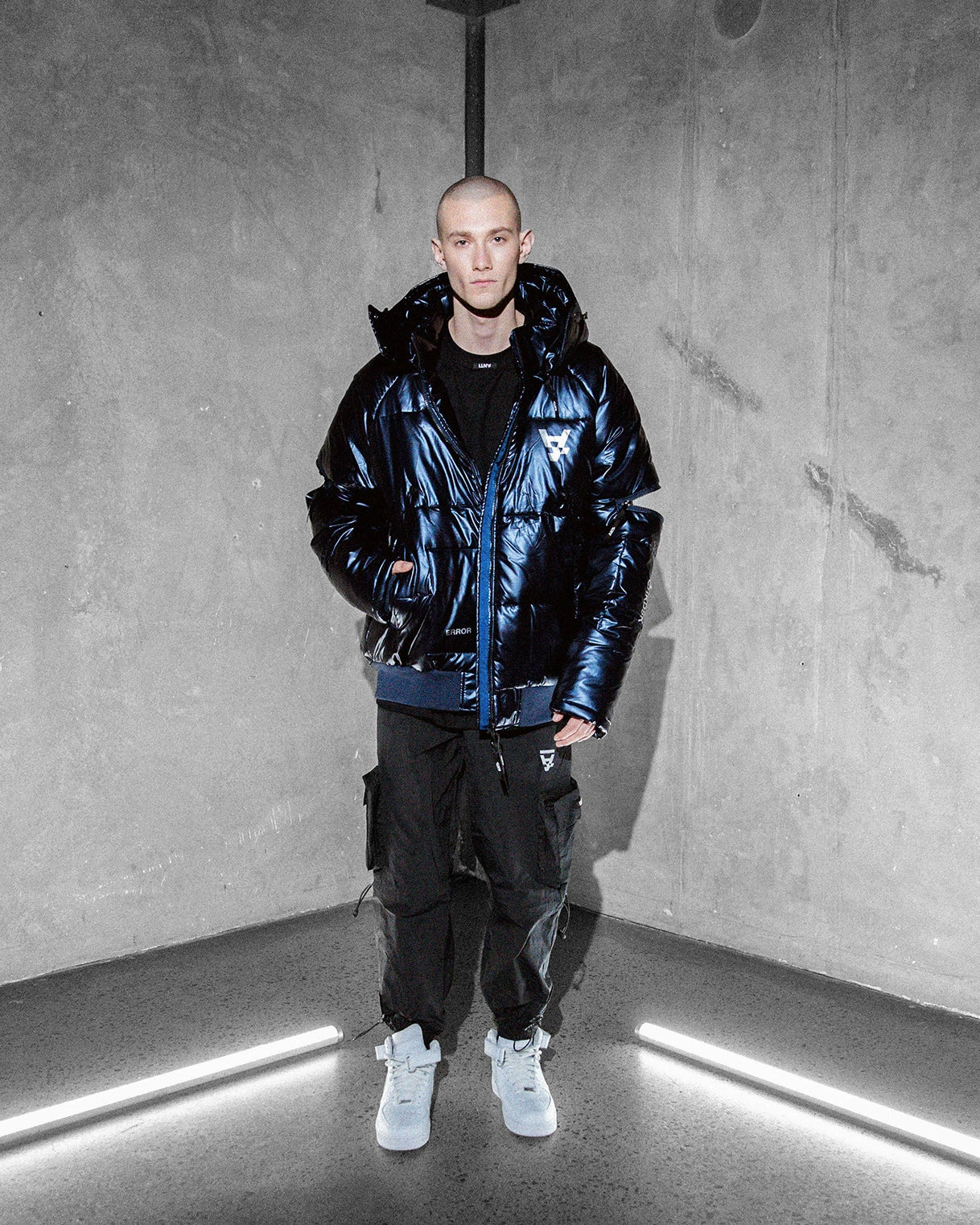 Adaptive Layering System Earrings The Anti Order Anti Joy Technical Puffer Jacket Dark Navy