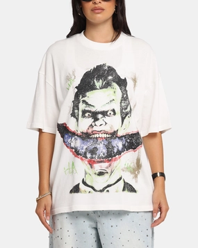 Trendy Comfort 73 Studio X DC Batman Joker Arkham Asylum Vintage T-Shirt Off White