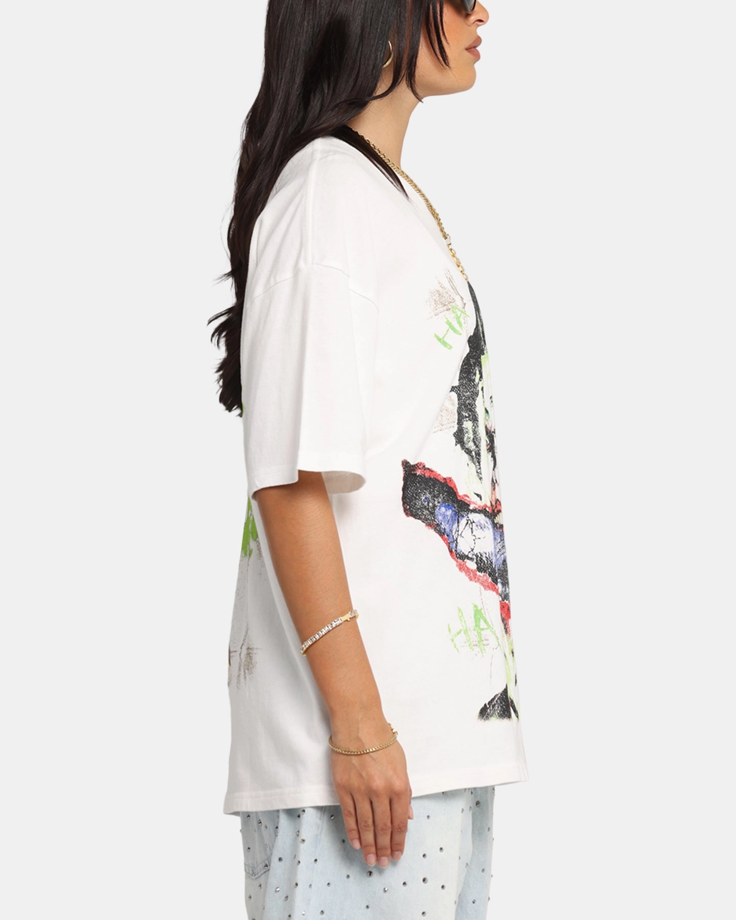 73 Studio X DC Batman Joker Arkham Asylum Vintage T-Shirt Off White Easy to Style Relaxed Comfort Look