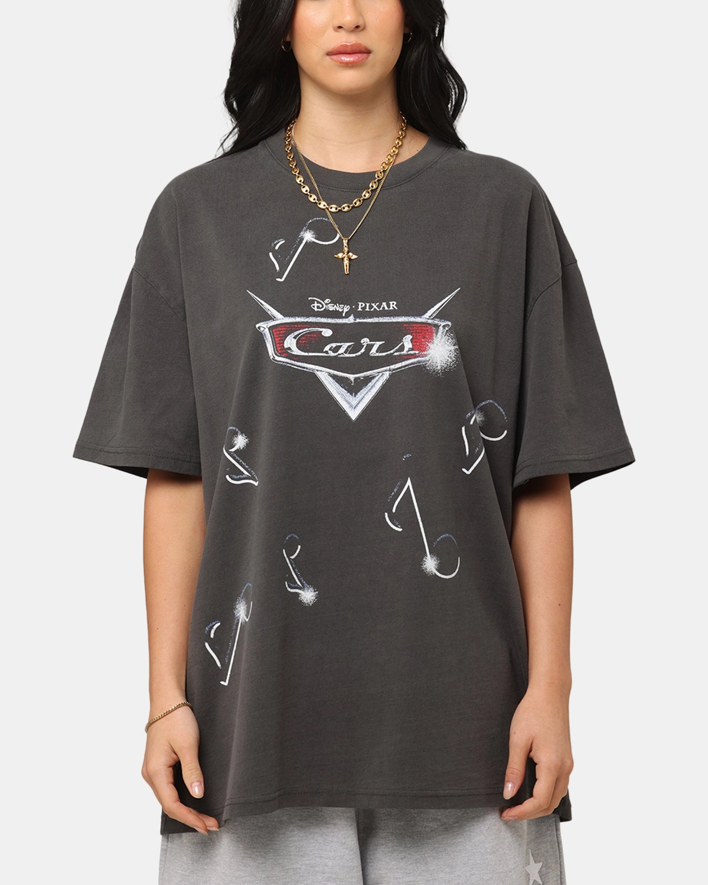 Goat Crew Disney And Pixar Cars DJ Heavy T-Shirt Black Wash Sporty and Stylish RibbedNeckBanding