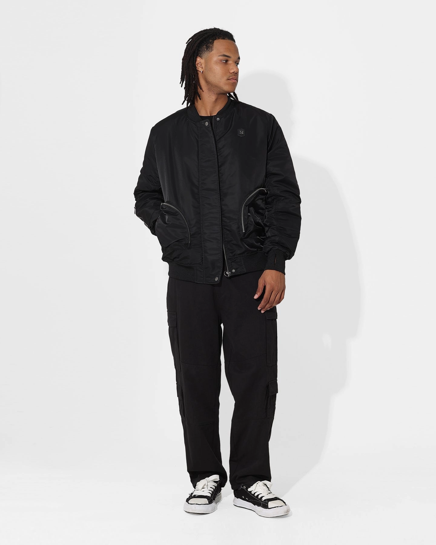 Internal Security Pocket Saint Morta Technical Bomber Jacket Black